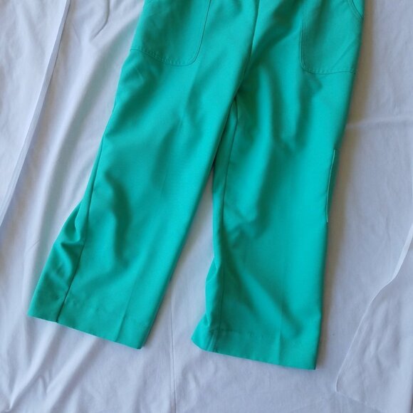 Alfred Dunner Capris Pedal Pusher Pants Aqua Size 12 100% Polyester Washable - Picture 5 of 10